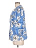 Adrienne Vittadini 100% Polyester Floral Blue 3/4 Sleeve Blouse Size L - photo 5
