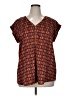 Express 100% Polyester Orange Short Sleeve Blouse Size XL - photo 1