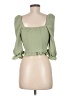 Shein 100% Polyester Green 3/4 Sleeve Blouse Size M - photo 2