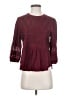 Mi ami 100% Polyester Burgundy 3/4 Sleeve Blouse Size S - photo 1
