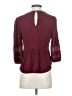 Mi ami 100% Polyester Burgundy 3/4 Sleeve Blouse Size S - photo 2