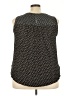 Ann Taylor LOFT 100% Polyester Black Sleeveless Blouse Size 24 - photo 2