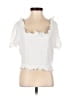 XLE 100% Viscose White Short Sleeve Top Size M - photo 1