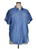 Mossimo Blue Short Sleeve Blouse Size XL - photo 1