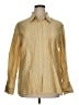 Due Per Due Solid Gold Long Sleeve Button-Down Shirt Size 16 - photo 1