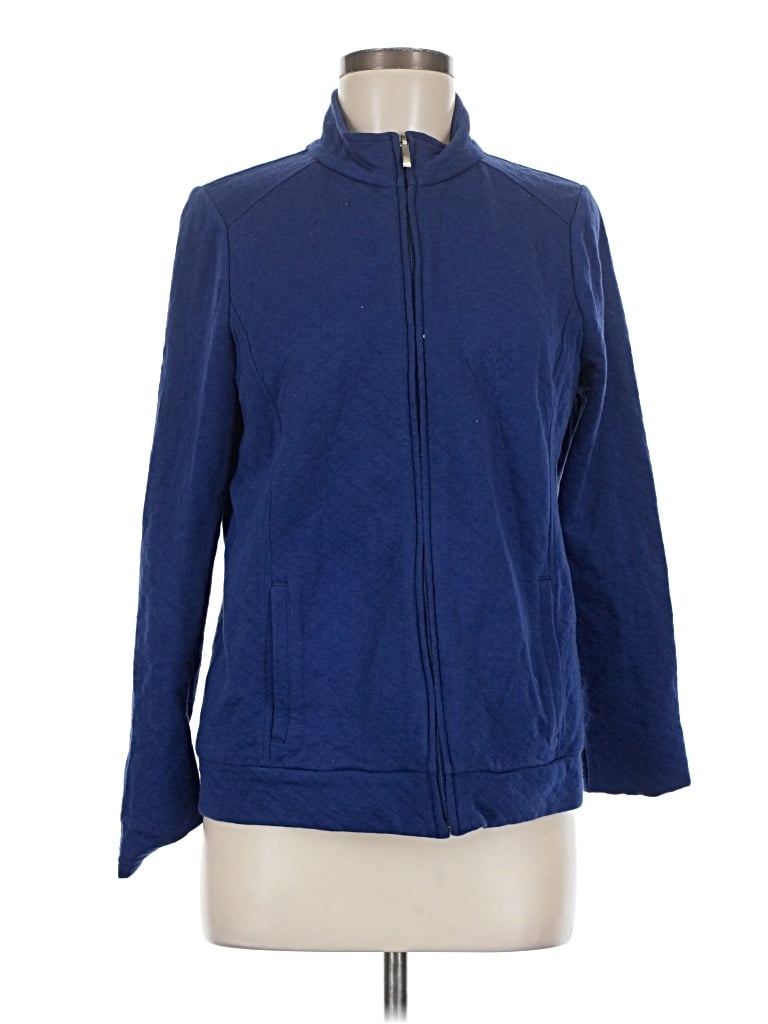 Pre-owned Assorted Brands Zip Up Hoodie In Blue