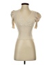 Express Ivory Short Sleeve Top Size XXS - photo 1