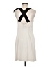 MNG 100% Polyester Solid Ivory Casual Dress Size 6 - photo 2