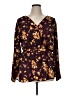 Gibson Burgundy Long Sleeve Blouse Size 1X - photo 1
