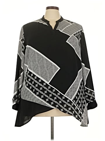 NY Collection Long Sleeve Blouse (view 1)