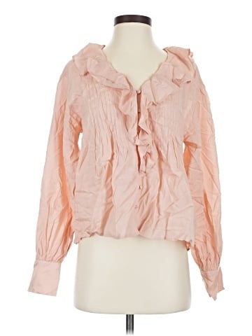 Madewell Ruffled Pintucked Long-Sleeve Top (view 1)