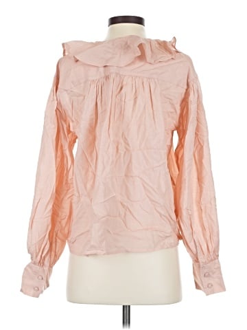Madewell Ruffled Pintucked Long-Sleeve Top (view 2)