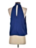 Express 100% Polyester Blue Sleeveless Blouse Size S - photo 2