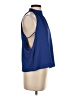 Express 100% Polyester Blue Sleeveless Blouse Size S - photo 4