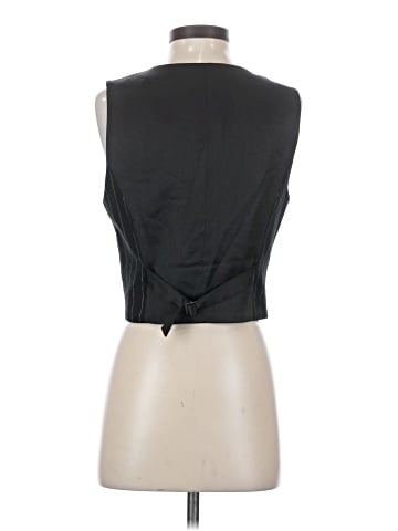 Madewell Wool Button-Front Vest in Pinstripe (view 2)