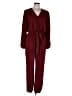 Prettygarden 100% Polyester Solid Burgundy Jumpsuit Size L - photo 1