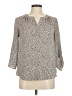 41Hawthorn Polka Dots Gray 3/4 Sleeve Blouse Size M - photo 1