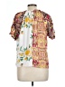 Unbranded 100% Viscose Ivory Short Sleeve Blouse Size L - photo 2