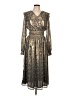 Current Air 100% Polyester Metallic Gold Cocktail Dress Size L - photo 1
