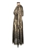 Current Air 100% Polyester Metallic Gold Cocktail Dress Size L - photo 5