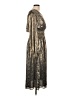 Current Air 100% Polyester Metallic Gold Cocktail Dress Size L - photo 4