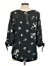 Papermoon 100% Polyester Black 3/4 Sleeve Blouse Size M - photo 2