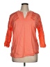 Eddie Bauer Orange 3/4 Sleeve Blouse Size XL - photo 1