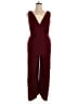 Lulus Solid Burgundy Jumpsuit Size XL - photo 1