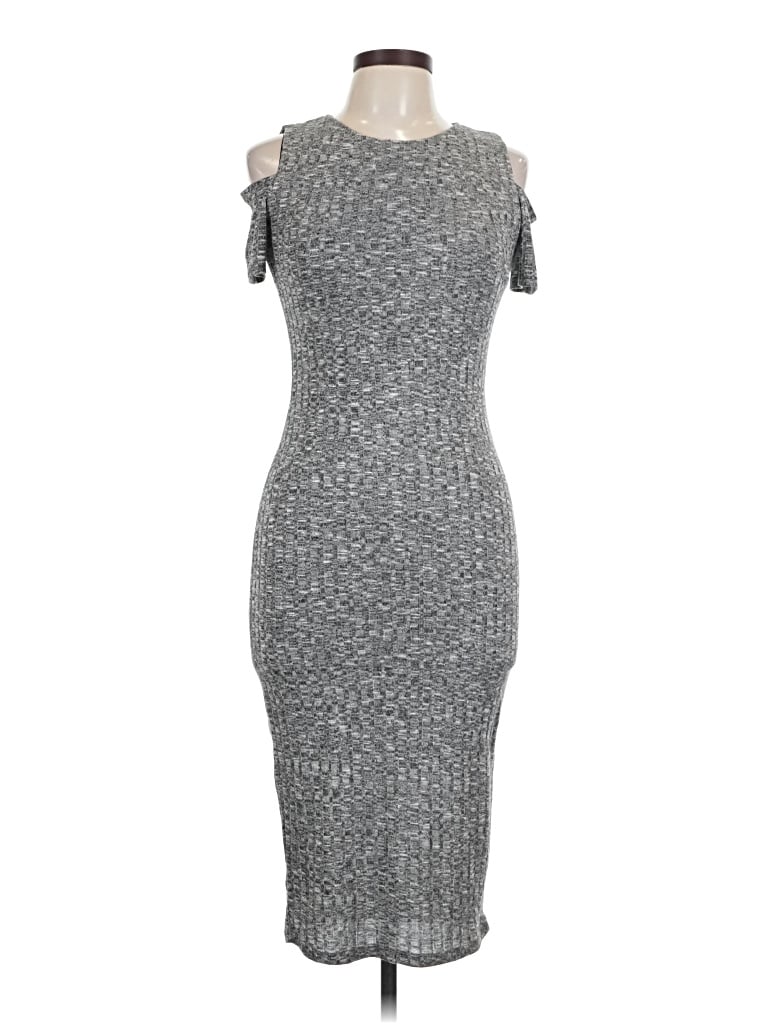 Pre-owned Assorted Brands Cocktail Dress In Gray
