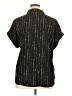 Timeson Stripes Black Short Sleeve Blouse Size XL - photo 2