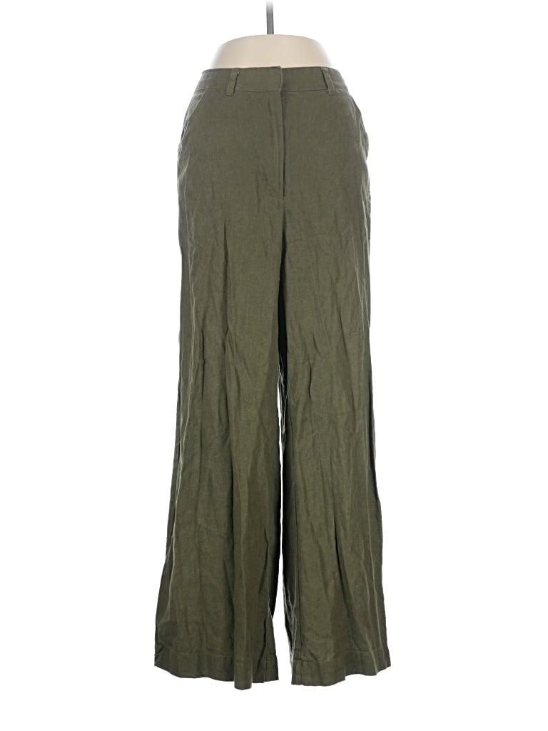 Pre-owned Max Studio Linen Pants In Green