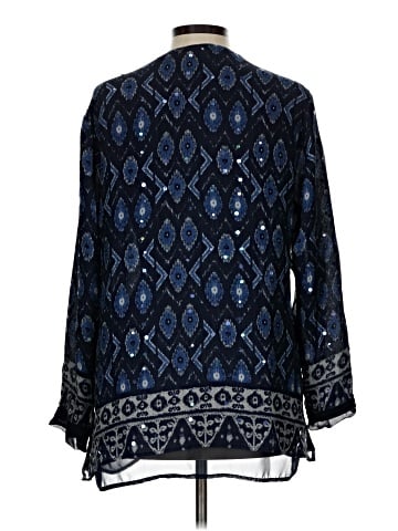Laura Ashley Long Sleeve Silk Top (view 2)