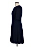 Connected Apparel Solid Blue Casual Dress Size 10 - photo 5