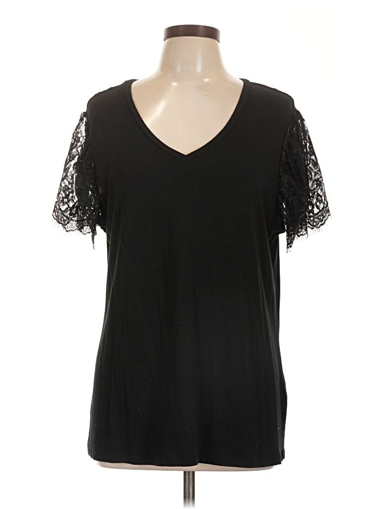 Pre-owned Lularoe Short Sleeve T-shirt In Black
