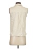 Nine Britton Ivory Sleeveless Button-Down Shirt Size S - photo 2