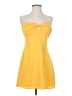 Lulus 100% Polyester Solid Yellow Cocktail Dress Size S - photo 1
