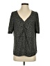 Ann Taylor LOFT 100% Polyester Gray Short Sleeve Blouse Size S - photo 1