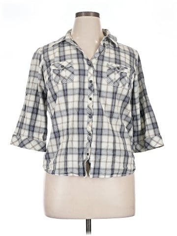 SONOMA life + style 3/4 Sleeve Button-Down Shirt (view 1)