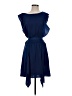 BCBGMAXAZRIA 100% Polyester Solid Blue Cocktail Dress Size S - photo 1