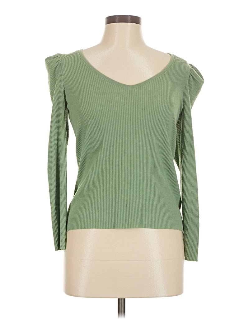 Pre-owned Nation Ltd 3/4 Sleeve T-shirt In Green