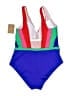 Boden Color Block Blue One Piece Swimsuit Size 8 - photo 2