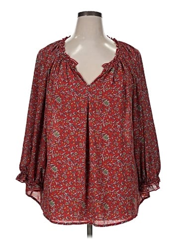 Max Studio 3/4 Sleeve Blouse (view 1)