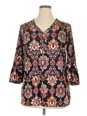 Roz & Ali 3/4 Sleeve Blouse (view 1)