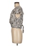 Express 100% Rayon Silver Short Sleeve Blouse Size M - photo 5