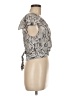 Express 100% Rayon Silver Short Sleeve Blouse Size M - photo 4
