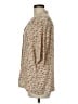 DKNY 100% Rayon Print Ivory Short Sleeve Blouse Size 8 - photo 5