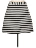 Express 100% Polyester Stripes White Casual Skirt Size 12 - photo 1