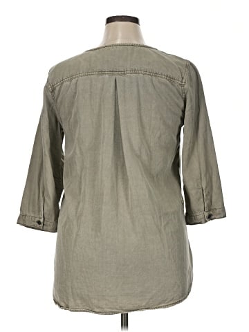 Peck & Peck 3/4 Sleeve Button-Down Shirt (view 2)