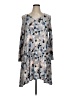 Context Print Gray Casual Dress Size XL - photo 1