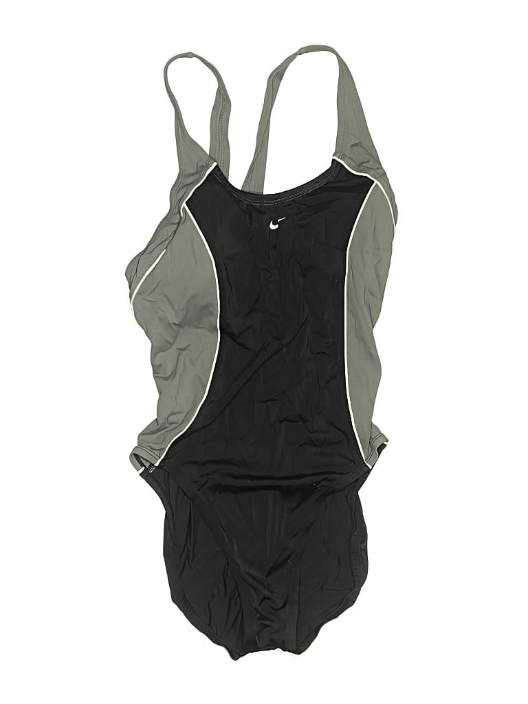 Pre-owned Nike One Piece Swimsuit In Gray